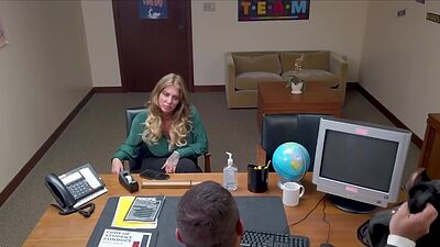 Head teacher makes deal with big tit housewife