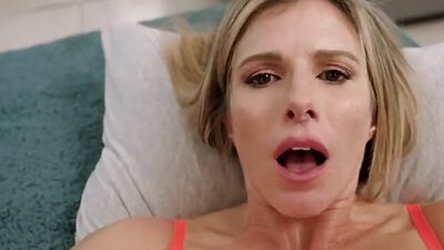 Bigtitted MILF stepmom fucked in POV by dirty stepson.