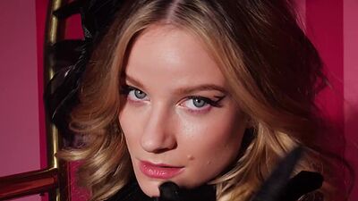 Skinny small titted blondie Roxy Shaw stripping and shaking her bubble butt