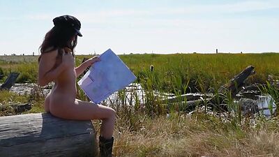 Gorgeous brunette shows perfect body during hot posing for the Playboy