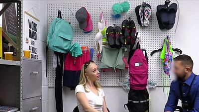 Dildo stealing cutie meets the real thing