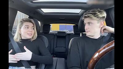 Paid for a Taxi with a Blowjob in the Car Outdoor