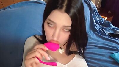 LUSH PLAYING IN PUBLIC BLOWJOB CUMSWALLOW