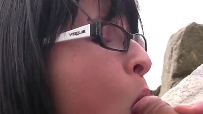 Shelly Handjob and Blowjob in public