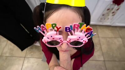 Melody Mynx and Tifa Quinn Blowjob Birthday Party