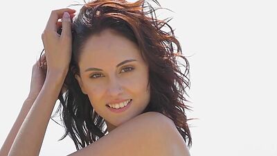 Petite small tits teen model posing outdoor and revealed her stunning body