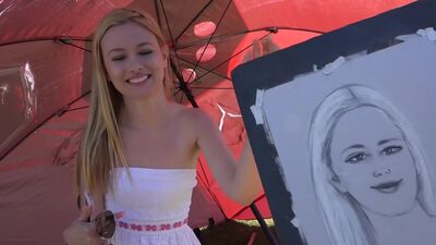 DTF Kennedy Kressler bends over for a big cock and thumb in her ass