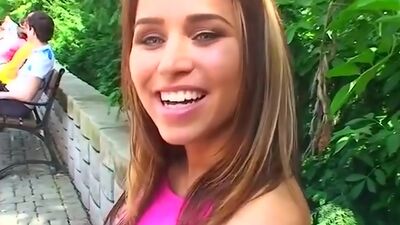 Stylish chick in out door sex session