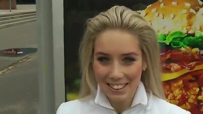 Extreme sex outdoors with cute blonde