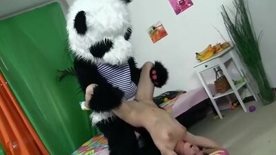 Teen girl masturbating with fruits