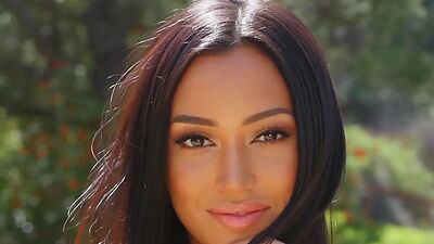 Petite and sexy teen model posed outdoor and revealed stunning hot body