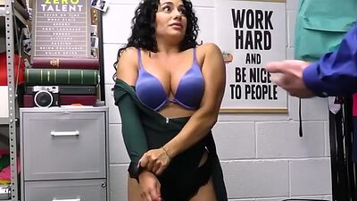 MILF wears stolen lights while riding cock