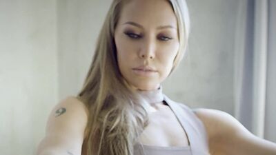 Hot MILF looks impressive during posing and big ass blonde exposed hot body