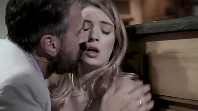 Stepuncle titfucks and bangs busty stepniece in the kitchen