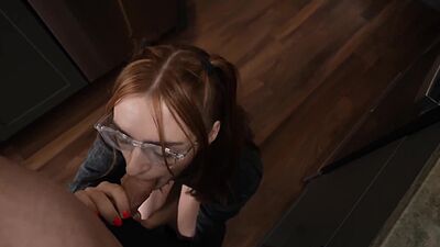 Nerdy Girl Reese Robbins Slobbers a Huge Meat