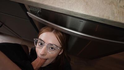 Nerdy Girl Reese Robbins Slobbers a Huge Meat