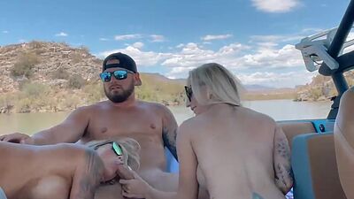 Lake Day Amateur Threesome with two best Friends
