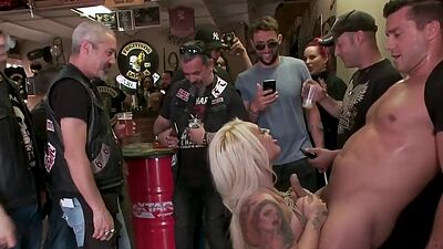 Public BDSM bitch fucked by hot guy at public place