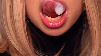 CLOSE UP Super Horny BLOWJOB from CUTE