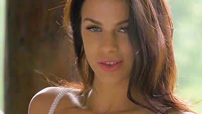 Cute small tits teen model shows stunning body after passion striptease