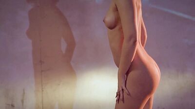 Glamorous all natural blonde muse Polina reveals her perfect tits and pussy