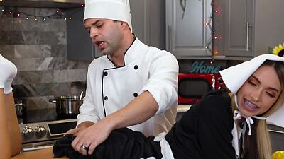 Blonde Khloe Kapri Anal Stuffed in the Kitchen