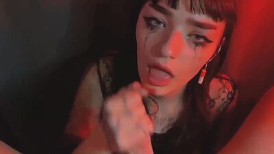 Step Sister Gives Best Blowjob with cum in mouth