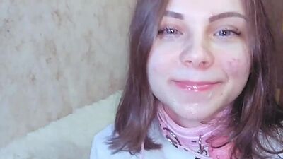 Big Dick in Mouth for this Russian Slut in Handcuffs