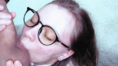 Please Cum on my Face and Glasses Russian GF