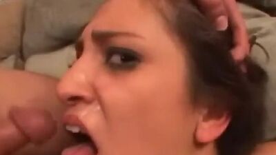 Throat and pussy fucked cock whore