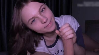 Pov Amateur Blowjob Ended with a Waterfall of Cum on her Cute Face