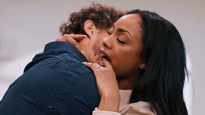 Horny ebony MILF with big ass cheated on boyfriend and almost got caught