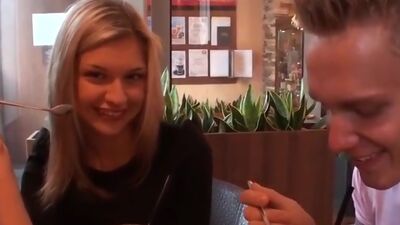 Hot anal fuck in a public toilet