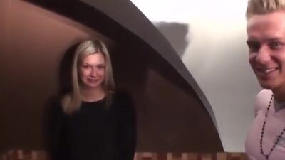 Hot anal fuck in a public toilet