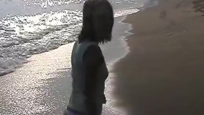 Nice amateur couple beach fun