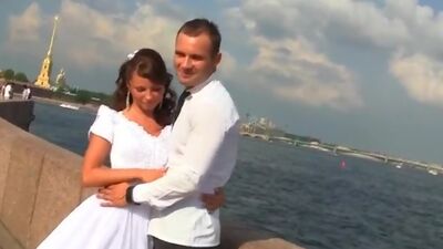 Bride brunette sharing with best friends