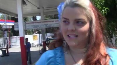 Pretty BBW Bella Screwing a Guy From the Car Wash