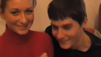 My naughty GF fucked by two rods