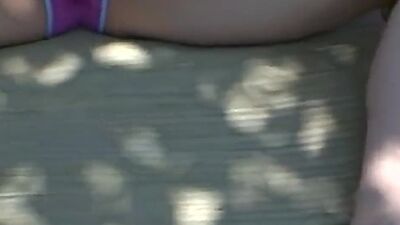 Little april masturbates solo