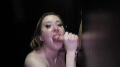 GLORYHOLE SECRETS - Hot Aliana 10 cock cumload challenge accepted