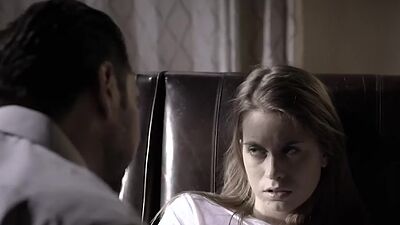 Psychiatrist dominates troubled teen and she bites his cock