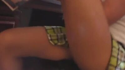 Young jess masturbates in a short mini skirt