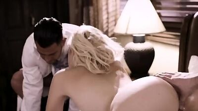 Stepdaughter gets an enema and is DPed by doctor and stepdad