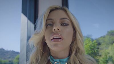 Sexy blonde teen with perfect big tits Allie Nicole posed in hot lingerie