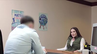Principal fucks big ass MILF on his desk