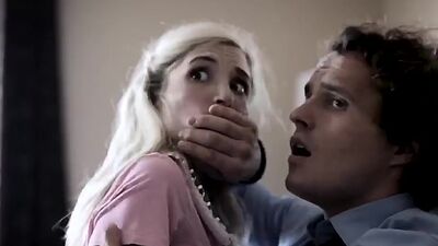 Virgin teen gets blowbanged in front of bf to pay his debt