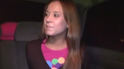 Hot car sex with anal creampie