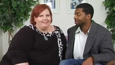 Fat Babe Amita Swallows a Black Cock