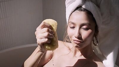 Middle Eastern beauty with big natural tits Dominique Lobito solo softcore