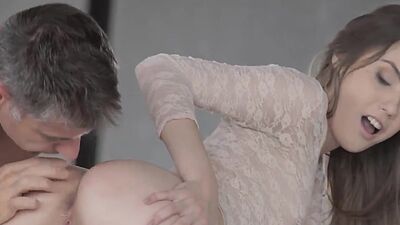 Cute brunette babe Lovenia Lux fucked outdoor by Renato